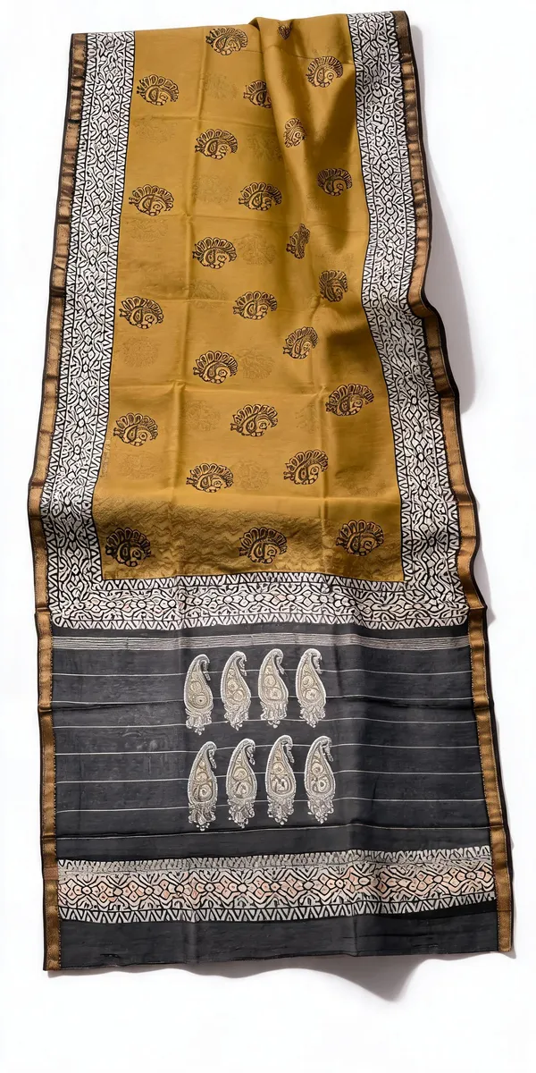 Mustard_Printed_Saree_For_Women