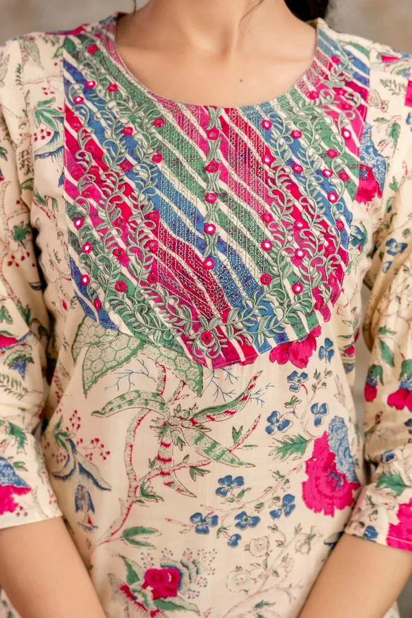 Pink_Pure_Cotton_Embroidered_Floral_Printed_Kurta_Set_For_Women