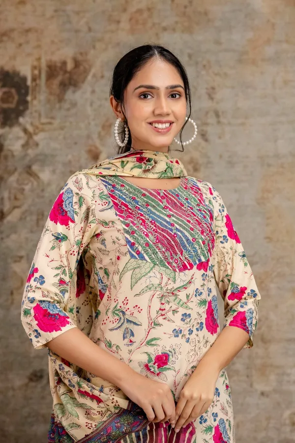 Pink_Pure_Cotton_Embroidered_Floral_Printed_Kurta_Set_For_Women