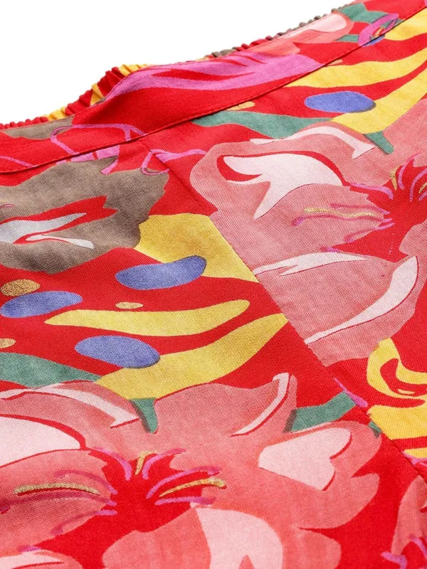 Red_Viscose_Rayon_Floral_Printed_Top_Palazzo_Co-Ords_For_Women