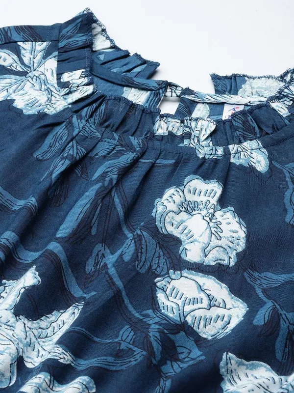 Blue_Viscose_Rayon_Fit_&_Flare_Floral_Printed_Dress_For_Women