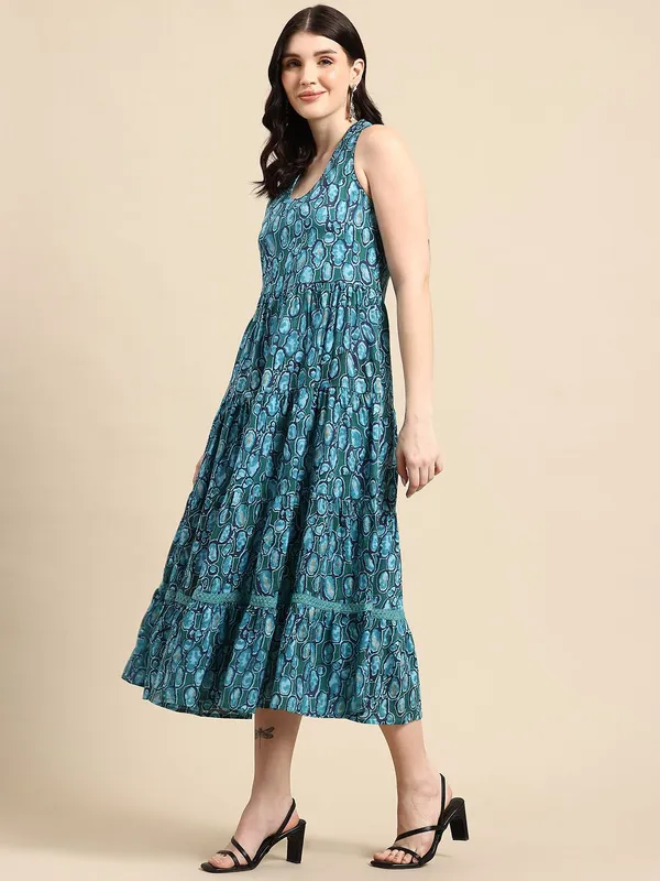 Green_Viscose_Rayon_A-Line_Abstract_Printed_Midi_Dress_For_Women