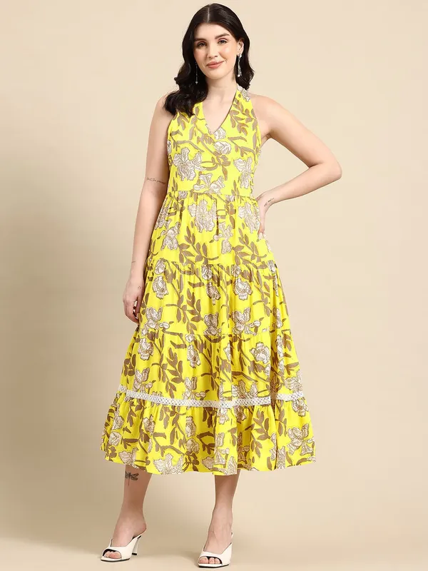 Yellow_Viscose_Rayon_Tiered_A-Line_Floral_Midi_Ethnic_Dress_For_Women