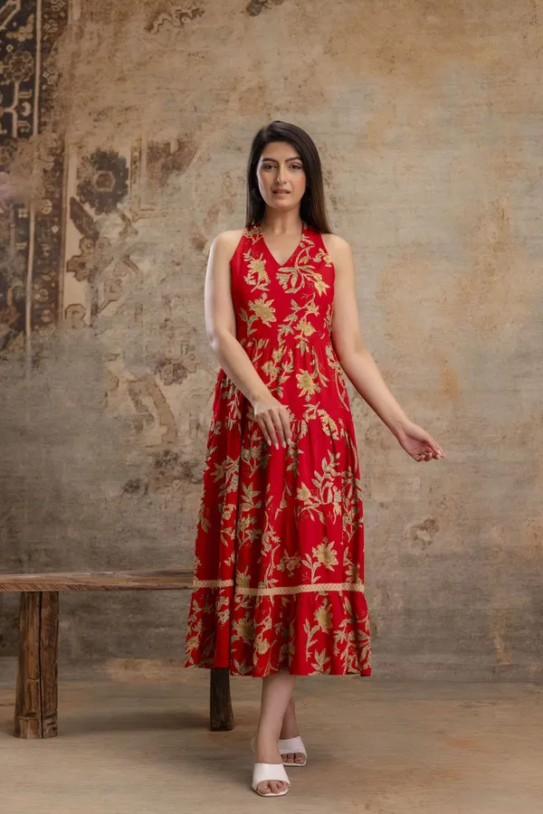 Red_Viscose_Rayon_Halter_Neck_Tiered_A-Line_Ethnic_Dress_For_Women