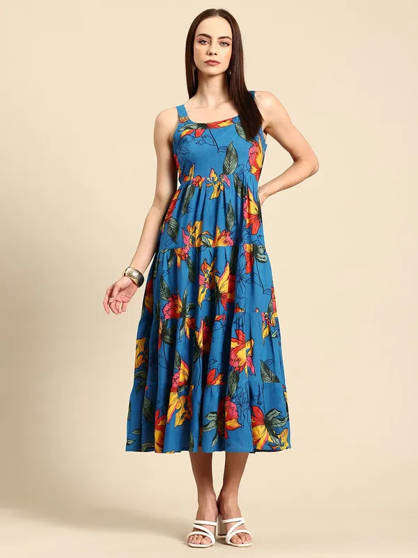 Blue_Viscose_Rayon_Layered_Fit_&_Flare_Floral_Dress_For_Women