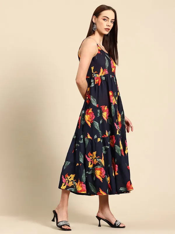 Black_Viscose_Rayon_Layered_Fit_&_Flare_Floral_Dress_For_Women