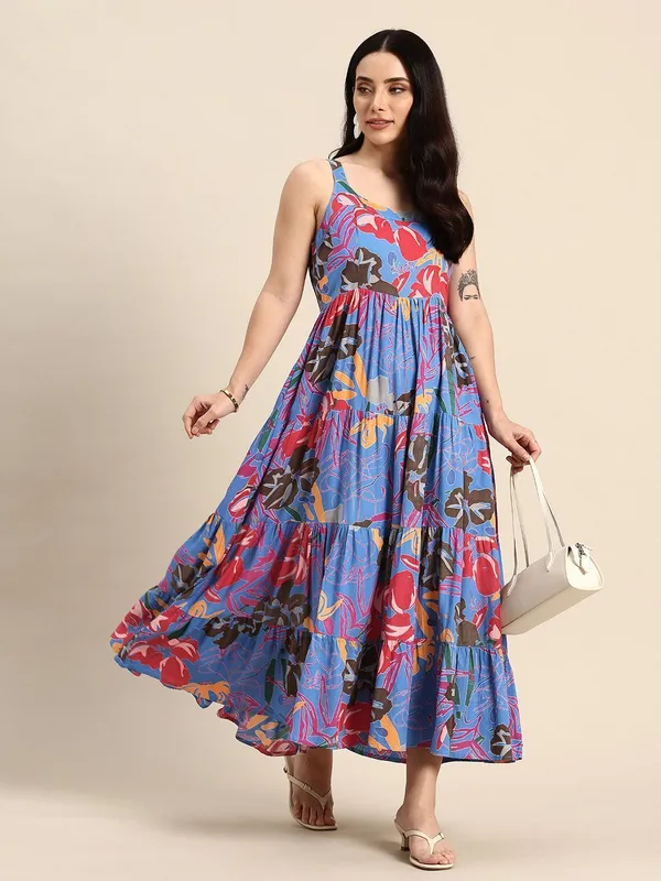Multicolor_Viscose_Rayon_Fit_&_Flare_Floral_Ethnic_Dress_For_Women