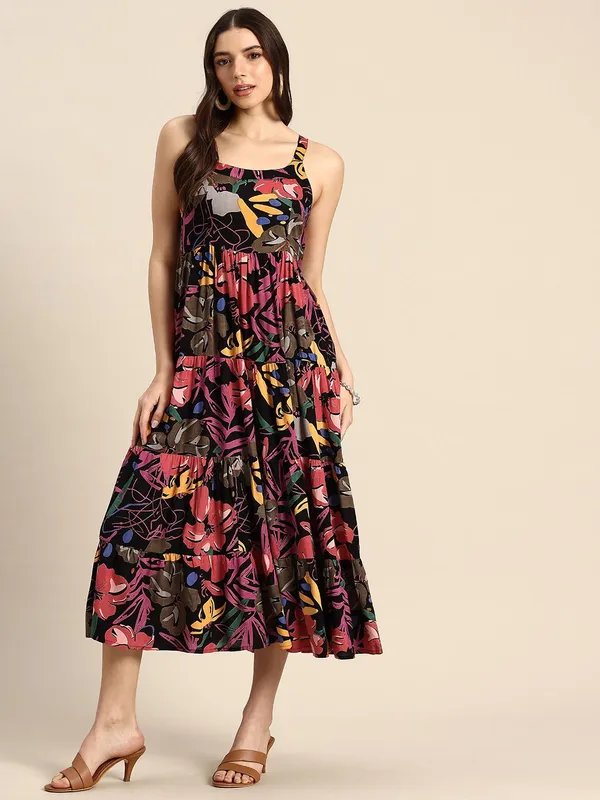 Multicolor_Viscose_Rayon_Fit_&_Flare_Floral_Ethnic_Dress_For_Women