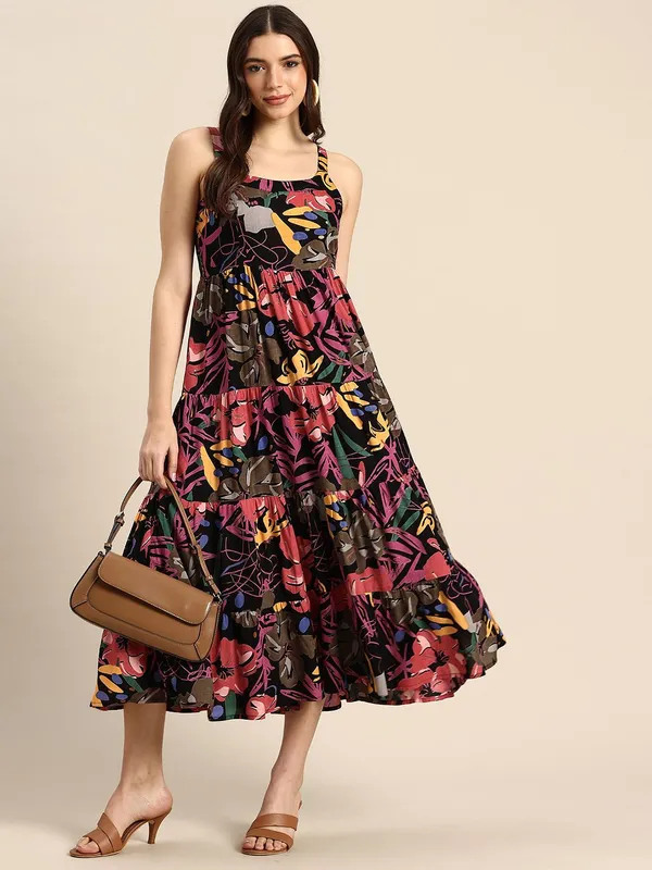 Multicolor_Viscose_Rayon_Fit_&_Flare_Floral_Ethnic_Dress_For_Women