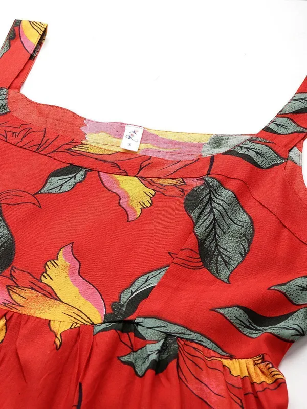 Red_Viscose_Rayon_Layered_Fit_&_Flare_Floral_Print_Dress_For_Women