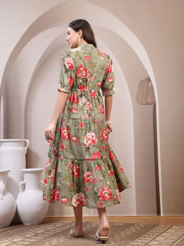 Green_Pure_Cotton_Fit_&_Flare_Floral_Ethnic_Dress_For_Women