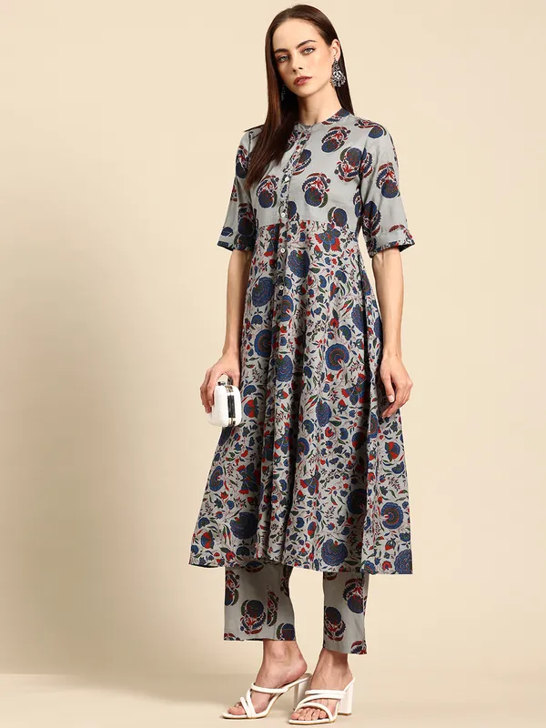 Blue_Pure_Cotton_Pleated_Floral_Printed_Kurta_With_Palazzos_For_Women