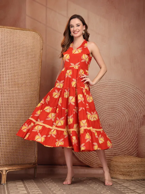 Pure_Cotton_Halter_Neck_Tiered_A-Line_Ethnic_Dress