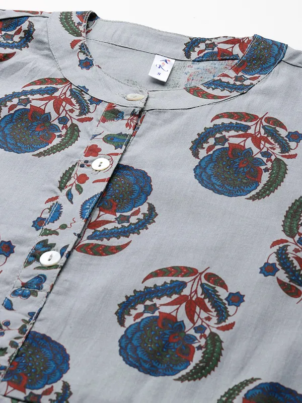 Blue_Pure_Cotton_Pleated_Floral_Printed_Kurta_With_Palazzos_For_Women