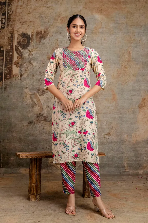 Pink_Pure_Cotton_Embroidered_Floral_Printed_Kurta_Set_For_Women