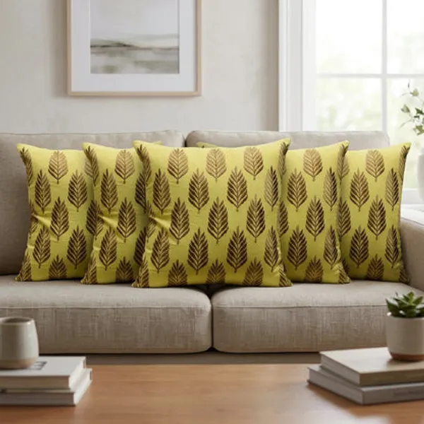 Cotton_Embroidered_Cushion_Cover_Leaf_Pattern_Decorative_Throw_Pillow_For_Sofa_Bed_Living_Room_16_X_16_Inch
