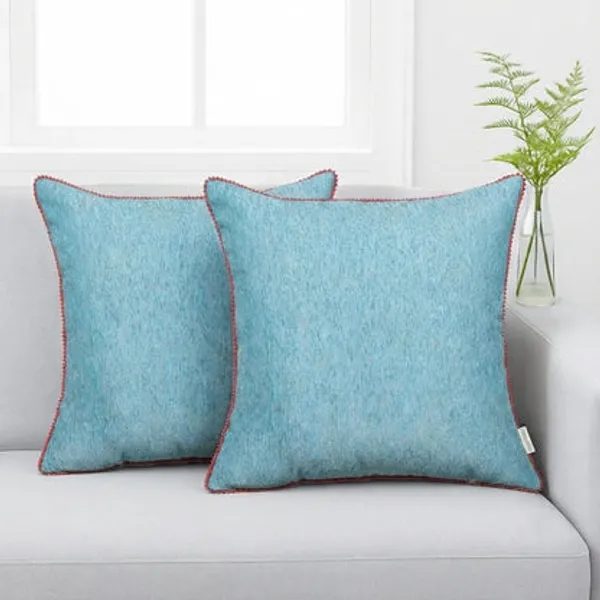 Velvet_Cushion_Cover_With_Red_Pom_Pom_Trim_Soft_Polyester_Decorative_Pillow_Cover