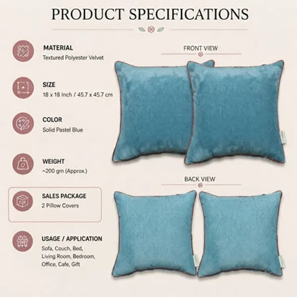 Velvet_Cushion_Cover_With_Red_Pom_Pom_Trim_Soft_Polyester_Decorative_Pillow_Cover