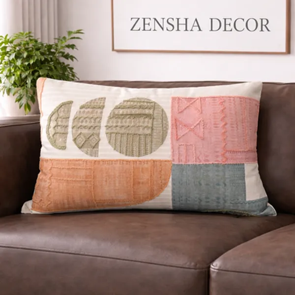 Boho_Embroidered_Cotton_Lumbar_Cushion_Cover_14x20_Inch_Decorative_Throw_Pillow