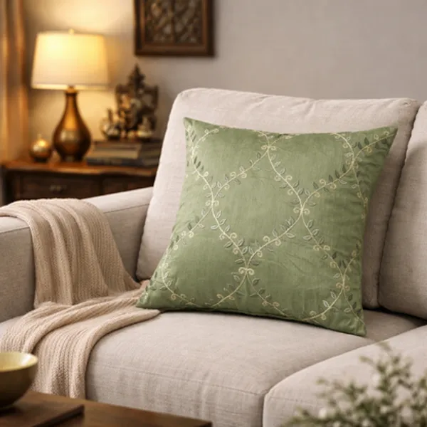 Premium_Green_Embroidered_Cushion_Cover_Elegant_Floral_Vine_Thread_Work_Decorative_Throw_Pillow_Cover