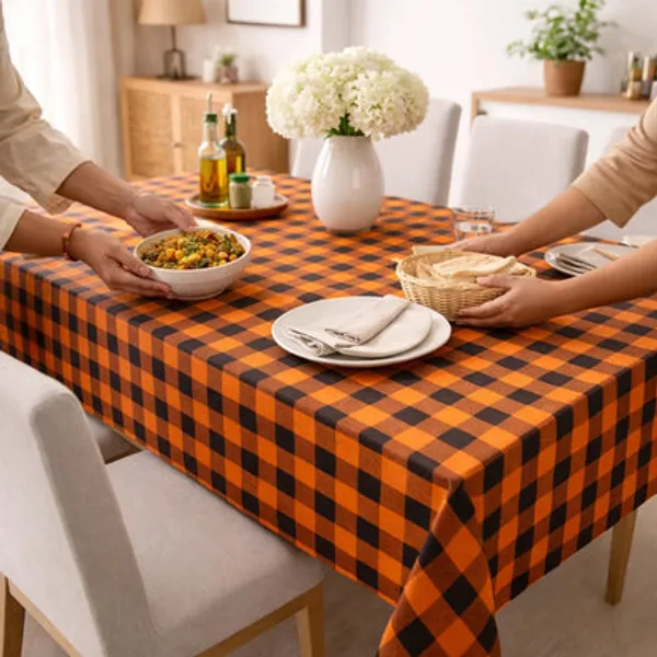 Zensha_Cotton_Rectangular_Checkered_Dining_Table_Cloth_For_4_6_Seater_140x180_Cm_Wrinkle_Resistant_Perfect_For_Daily_Use_Parties