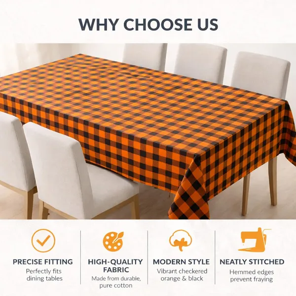 Zensha_Cotton_Rectangular_Checkered_Dining_Table_Cloth_For_4_6_Seater_140x180_Cm_Wrinkle_Resistant_Perfect_For_Daily_Use_Parties