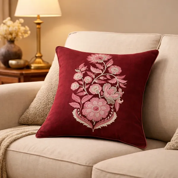 Embroidered_Burgundy_Color_Cushion_Cover_Set