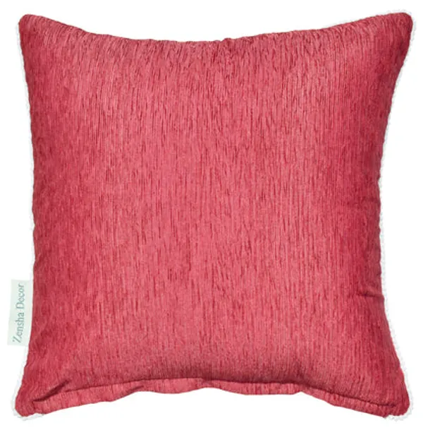 Red_Velvet_Cushion_Cover_With_White_Pom_Pom_Trim_Soft_Polyester_Decorative_Pillow_Cover
