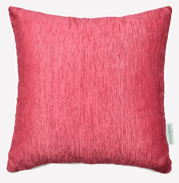 Red_Velvet_Cushion_Cover_With_White_Pom_Pom_Trim_Soft_Polyester_Decorative_Pillow_Cover