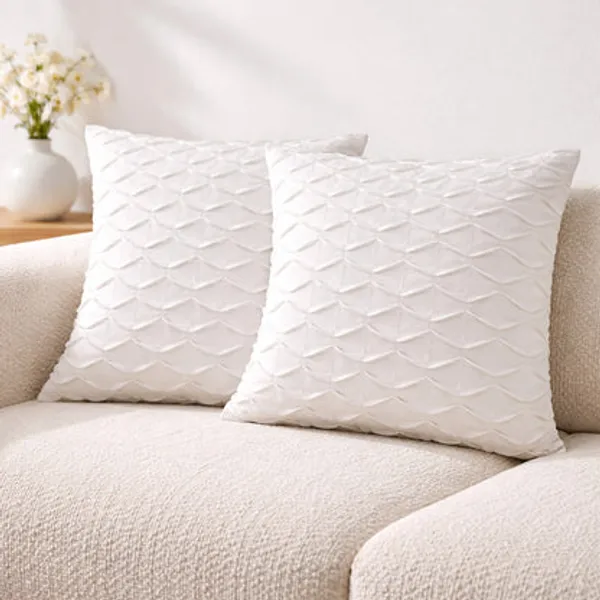 White_Microfiber_Velvet_Cushion_Cover_18x18_Inch_Decorative_Throw_Pillow