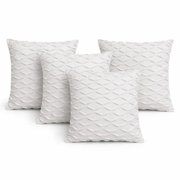 White_Microfiber_Velvet_Cushion_Cover_18x18_Inch_Decorative_Throw_Pillow