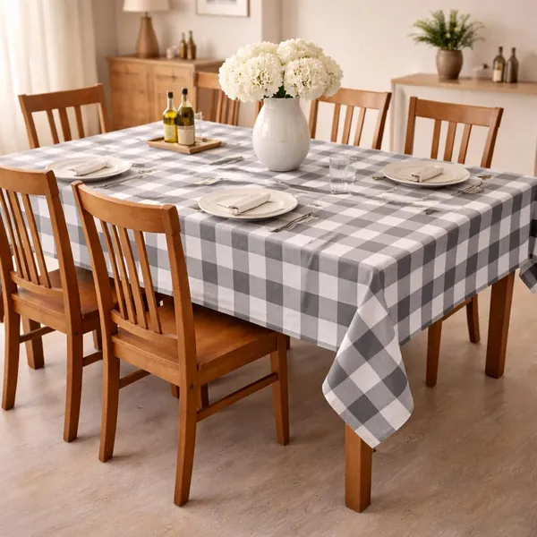 Zensha_Cotton_Rectangular_Checkered_Dining_Table_Cloth_For_4_6_Seater_140x180_Cm_Wrinkle_Resistant_Perfect_For_Daily_Use_Parties