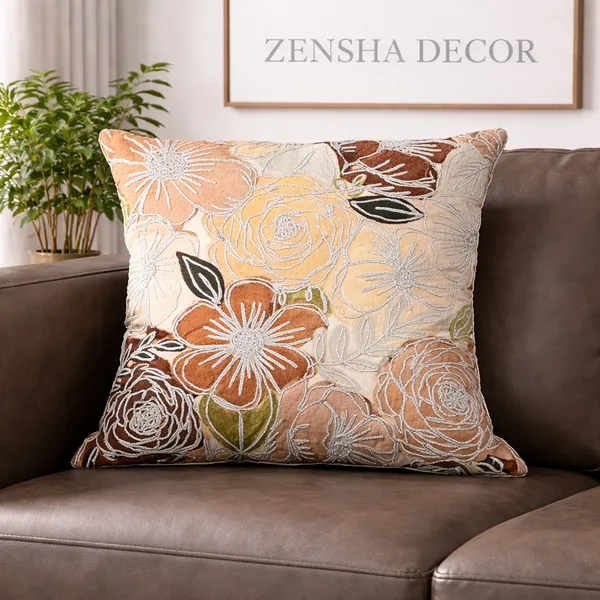 16x16_Floral_Cotton_Cushion_Cover_Embroidered_Botanical_Throw_Pillow