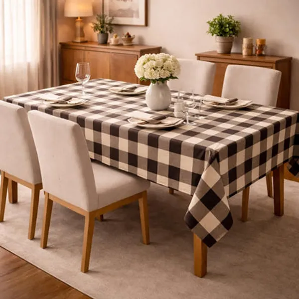 Zensha_Cotton_Rectangular_Checkered_Dining_Table_Cloth_For_4_6_Seater_140x180_Cm_Wrinkle_Resistant_Perfect_For_Daily_Use_Parties