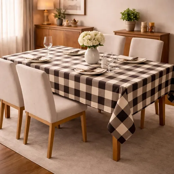 Zensha_Cotton_Rectangular_Checkered_Dining_Table_Cloth_For_4_6_Seater_140x180_Cm_Wrinkle_Resistant_Perfect_For_Daily_Use_Parties