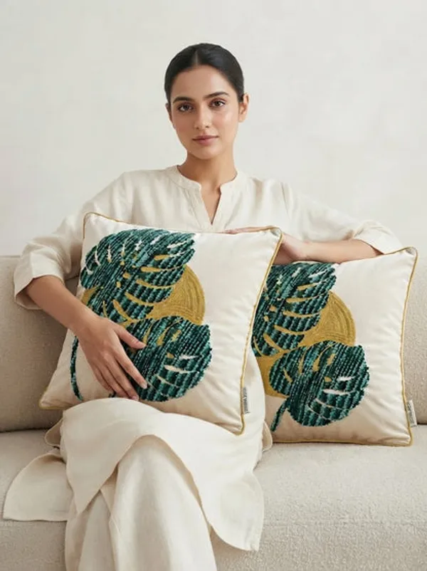 Green_Leaf_Embroidered_Poly_Dupion_Cushion_Cover_18x18_Inch_Decorative_Botanical_Cushion_Cover_For_Sofa_Bed