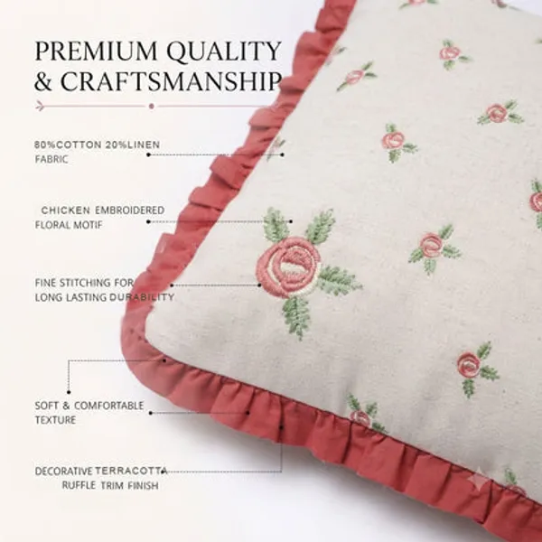 Zensha_Decor_18_X_18_Inch_Cotton_Linen_Cushion_Cover_Embroidered_Rose_Floral_Pillow_Cover_With_Dusty_Rose_Ruffle_Trim_Ivory
