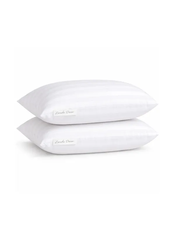 Zensha_Decor_White_Set_Of_2_Polyester_Breathable_Sleep_Pillows