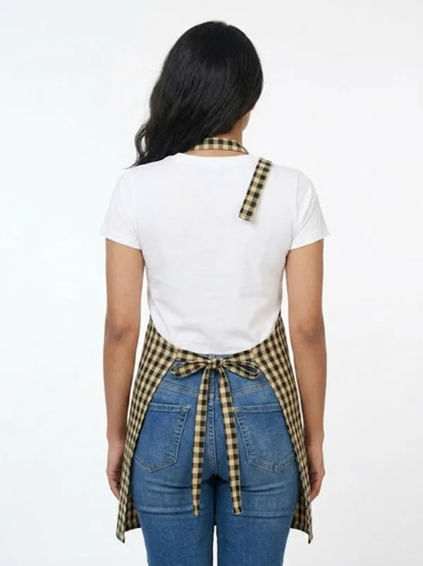 Cotton_Kitchen_Apron_For_Women_Men_Black_Cream_Checkered_Cooking_Apron_With_Front_Pocket_1_Pack