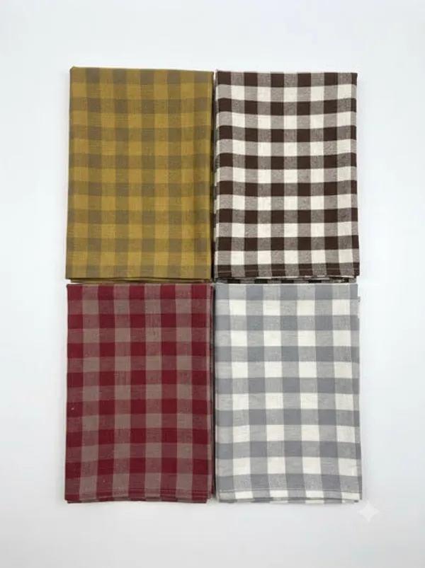 4_Piece_Checkered_Kitchen_Towel_Set_Soft_Absorbent_Cotton_Dish_Towels_For_Kitchen_Cleaning_Drying