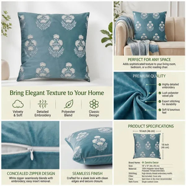 Zensha_Decor_Sky_Blue_Embroidered_Cushion_Cover_18x18_Inch_Premium_Polyester_Velvet_Decorative_Throw_Pillow_Cover_With_Elegant_Floral_Embroidery_For_Sofa_Couch_Bedroom
