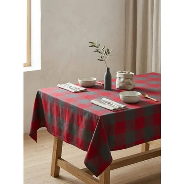 Zensha_Cotton_Rectangular_Checkered_Dining_Table_Cloth_For_4_6_Seater_140x180_Cm_Wrinkle_Resistant_Perfect_For_Daily_Use_Parties