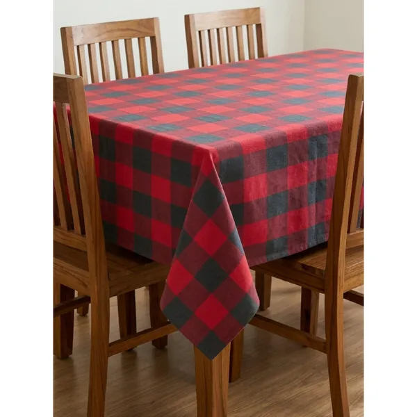 Zensha_Cotton_Rectangular_Checkered_Dining_Table_Cloth_For_4_6_Seater_140x180_Cm_Wrinkle_Resistant_Perfect_For_Daily_Use_Parties