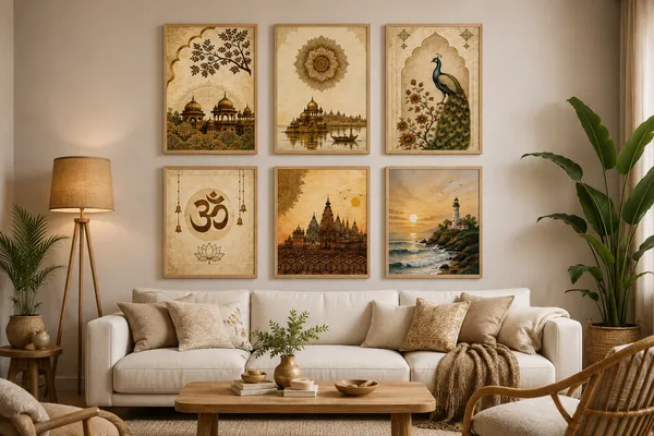 Traditional_Indian_Art_Set_Of_6_Framed_Wall_Paintings