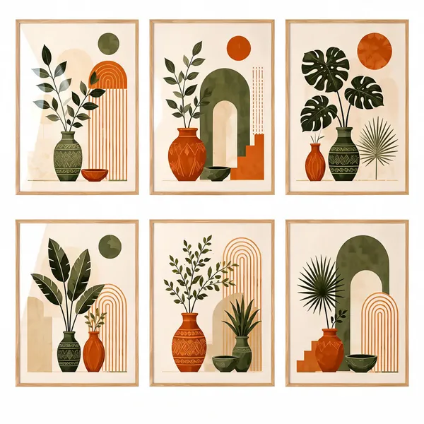 Abstract_Botanical_Framed_Wall_Art_Set