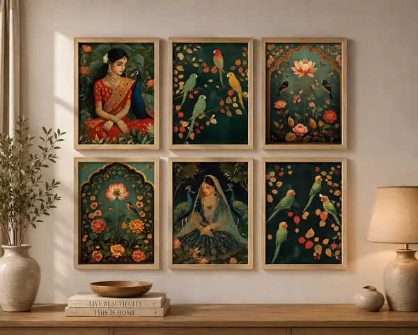 Wooden_Traditional_Floral_Art_Framed_Wall_Painting_Set