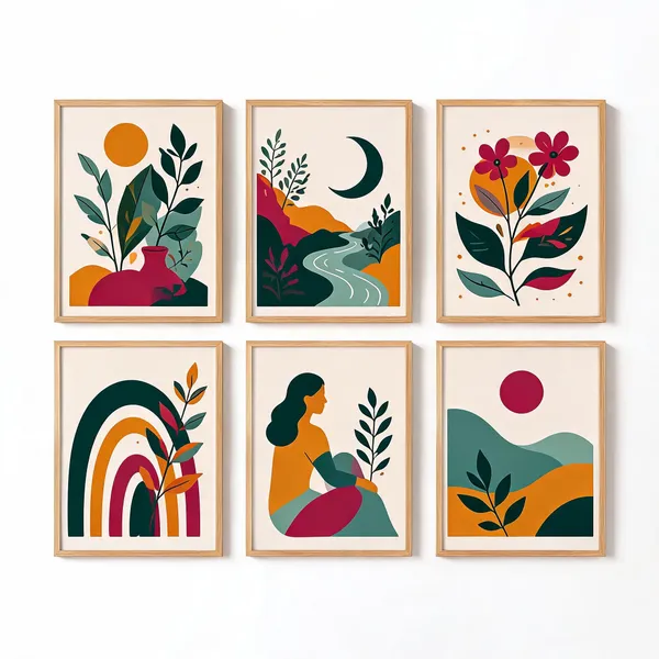 Wood_Modern_Abstract_Botanical_Framed_Wall_Art_Set