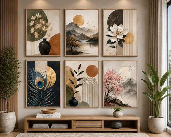Wood_Frame_Modern_Nature_Wall_Art_Set