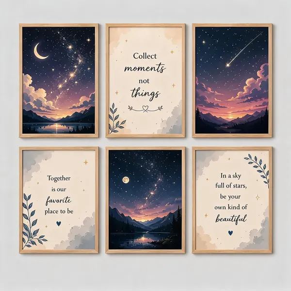 Framed_Scenic_And_Inspirational_Quote_Wall_Art_Set