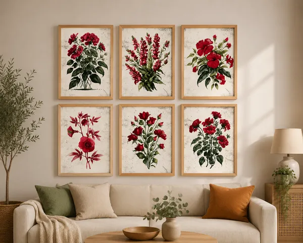 Wooden_Botanical_Floral_Print_Framed_Wall_Art_Set